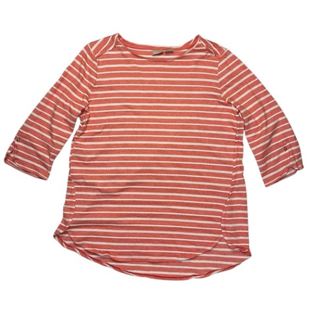 Chico’s Zenergy Stripe Shirt, Size Large, Cotton Blend, Excellent Used Condition